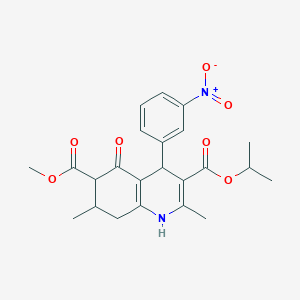 6-Methyl 3-propan-2-yl 2,7-dimethyl-4-(3-nitrophenyl)-5-oxo-1,4,5,6,7,8-hexahydroquinoline-3,6-dicarboxylate