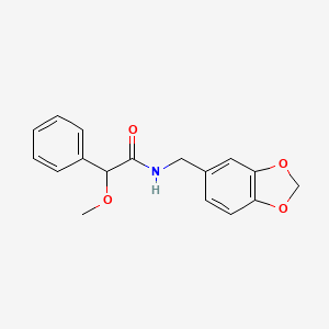 N-(1,3-benzodioxol-5-ylmethyl)-2-methoxy-2-phenylacetamide