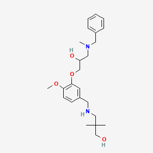 molecular formula C24H36N2O4 B4121859 3-[(3-{3-[benzyl(methyl)amino]-2-hydroxypropoxy}-4-methoxybenzyl)amino]-2,2-dimethyl-1-propanol 