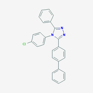 molecular formula C26H18ClN3 B412186 3-[1,1'-biphenyl]-4-yl-4-(4-chlorophenyl)-5-phenyl-4H-1,2,4-triazole 