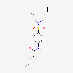 molecular formula C19H32N2O3S B4121897 N-[4-(dibutylsulfamoyl)phenyl]pentanamide 