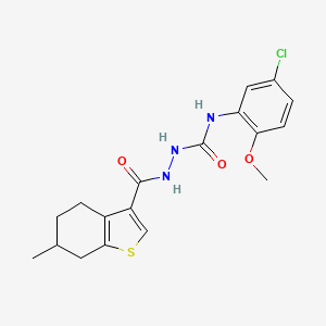 N-(5-chloro-2-methoxyphenyl)-2-[(6-methyl-4,5,6,7-tetrahydro-1-benzothiophen-3-yl)carbonyl]hydrazinecarboxamide