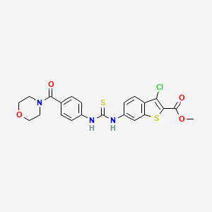 methyl 3-chloro-6-[({[4-(4-morpholinylcarbonyl)phenyl]amino}carbonothioyl)amino]-1-benzothiophene-2-carboxylate