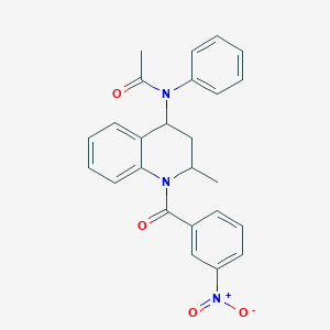 N-(1-{3-nitrobenzoyl}-2-methyl-1,2,3,4-tetrahydroquinolin-4-yl)-N-phenylacetamide