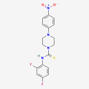 N-(2,4-difluorophenyl)-4-(4-nitrophenyl)-1-piperazinecarbothioamide