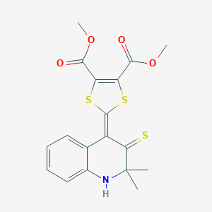 molecular formula C18H17NO4S3 B412192 2-(2,2-二甲基-3-硫代-2,3-二氢喹啉-4(1H)-亚甲基)-1,3-二硫醇-4,5-二甲酸二甲酯 CAS No. 258267-11-7