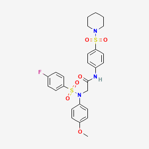 N~2~-[(4-fluorophenyl)sulfonyl]-N~2~-(4-methoxyphenyl)-N-[4-(piperidin-1-ylsulfonyl)phenyl]glycinamide