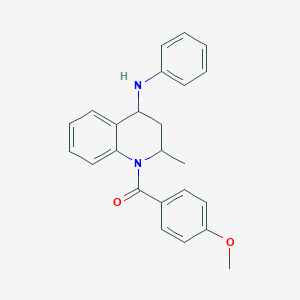 molecular formula C24H24N2O2 B412193 (4-Methoxy-phenyl)-(2-methyl-4-phenylamino-3,4-dihydro-2H-quinolin-1-yl)-methanone CAS No. 300801-69-8