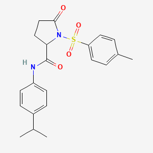 1-(4-Methylbenzenesulfonyl)-5-oxo-N-[4-(propan-2-YL)phenyl]pyrrolidine-2-carboxamide