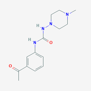 molecular formula C14H20N4O2 B4121969 N-(3-acetylphenyl)-N'-(4-methyl-1-piperazinyl)urea 