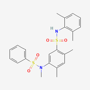 N-(2,6-dimethylphenyl)-2,4-dimethyl-5-[methyl(phenylsulfonyl)amino]benzenesulfonamide