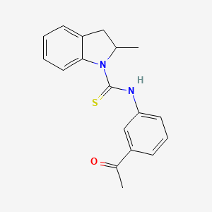 N-(3-acetylphenyl)-2-methyl-2,3-dihydro-1H-indole-1-carbothioamide