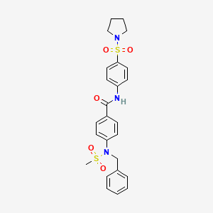 4-[benzyl(methylsulfonyl)amino]-N-[4-(1-pyrrolidinylsulfonyl)phenyl]benzamide