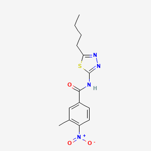 molecular formula C14H16N4O3S B4122051 N-(5-butyl-1,3,4-thiadiazol-2-yl)-3-methyl-4-nitrobenzamide 