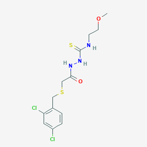 2-(2-((2,4-Dichlorobenzyl)thio)acetyl)-N-(2-methoxyethyl)hydrazine-1-carbothioamide