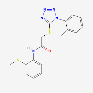 2-{[1-(2-methylphenyl)-1H-tetrazol-5-yl]thio}-N-[2-(methylthio)phenyl]acetamide