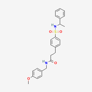 N-(4-methoxybenzyl)-3-(4-{[(1-phenylethyl)amino]sulfonyl}phenyl)propanamide