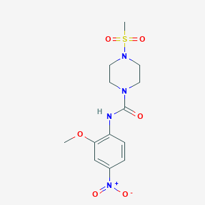 4-METHANESULFONYL-N-(2-METHOXY-4-NITROPHENYL)PIPERAZINE-1-CARBOXAMIDE