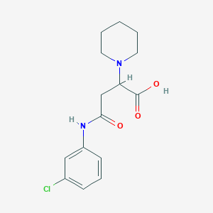 4-[(3-chlorophenyl)amino]-4-oxo-2-(1-piperidinyl)butanoic acid