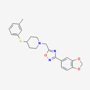 1-{[3-(1,3-benzodioxol-5-yl)-1,2,4-oxadiazol-5-yl]methyl}-4-[(3-methylphenyl)thio]piperidine