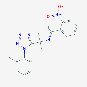 molecular formula C19H20N6O2 B412210 5-[1-Methyl-1-(2-nitrobenzylideneamino)ethyl]-1-(2,6-xylyl)-1H-tetrazole 
