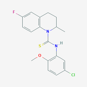 N-(5-chloro-2-methoxyphenyl)-6-fluoro-2-methyl-3,4-dihydroquinoline-1(2H)-carbothioamide