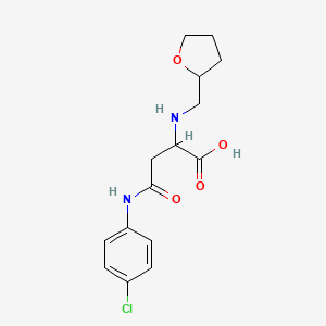 4-(4-CHLOROANILINO)-4-OXO-2-[(TETRAHYDRO-2-FURANYLMETHYL)AMINO]BUTANOIC ACID