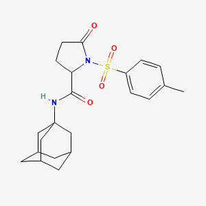 1-[(4-methylphenyl)sulfonyl]-5-oxo-N-tricyclo[3.3.1.1~3,7~]dec-1-ylprolinamide