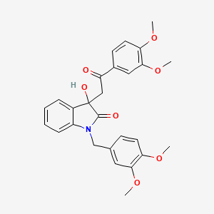 1-(3,4-dimethoxybenzyl)-3-[2-(3,4-dimethoxyphenyl)-2-oxoethyl]-3-hydroxy-1,3-dihydro-2H-indol-2-one