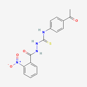 N-(4-acetylphenyl)-2-(2-nitrobenzoyl)hydrazinecarbothioamide