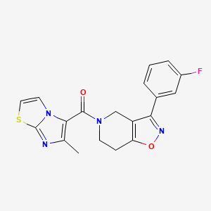 3-(3-fluorophenyl)-5-[(6-methylimidazo[2,1-b][1,3]thiazol-5-yl)carbonyl]-4,5,6,7-tetrahydroisoxazolo[4,5-c]pyridine