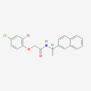 molecular formula C20H17BrClNO2 B4122162 2-(2-bromo-4-chlorophenoxy)-N-[1-(2-naphthyl)ethyl]acetamide 