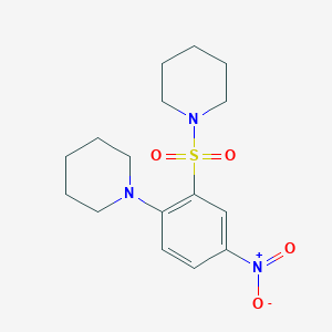 Piperidine, 1-[[5-nitro-2-(1-piperidinyl)phenyl]sulfonyl]-