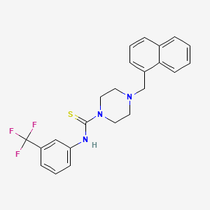 molecular formula C23H22F3N3S B4122178 4-(naphthalen-1-ylmethyl)-N-[3-(trifluoromethyl)phenyl]piperazine-1-carbothioamide 