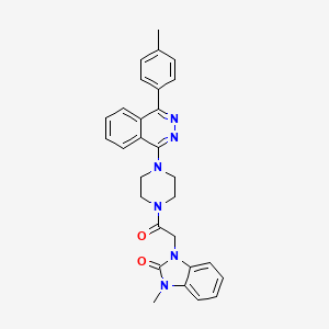 1-methyl-3-(2-{4-[4-(4-methylphenyl)-1-phthalazinyl]-1-piperazinyl}-2-oxoethyl)-1,3-dihydro-2H-benzimidazol-2-one