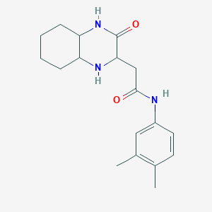 N-(3,4-dimethylphenyl)-2-(3-oxodecahydroquinoxalin-2-yl)acetamide