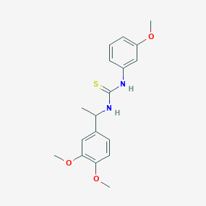 molecular formula C18H22N2O3S B4122184 1-[1-(3,4-Dimethoxyphenyl)ethyl]-3-(3-methoxyphenyl)thiourea 