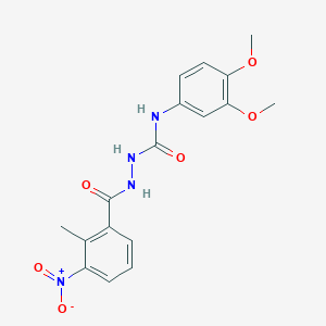 N-(3,4-dimethoxyphenyl)-2-(2-methyl-3-nitrobenzoyl)hydrazinecarboxamide