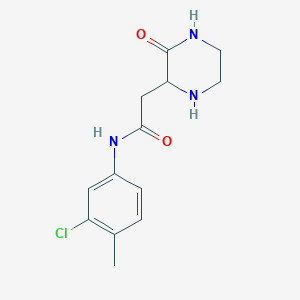 N-(3-chloro-4-methylphenyl)-2-(3-oxopiperazin-2-yl)acetamide