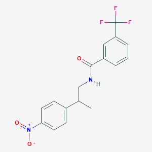 molecular formula C17H15F3N2O3 B4122238 N-[2-(4-nitrophenyl)propyl]-3-(trifluoromethyl)benzamide 