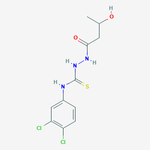 molecular formula C11H13Cl2N3O2S B4122244 N-(3,4-dichlorophenyl)-2-(3-hydroxybutanoyl)hydrazinecarbothioamide 