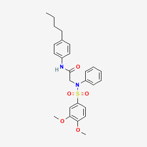 N~1~-(4-butylphenyl)-N~2~-[(3,4-dimethoxyphenyl)sulfonyl]-N~2~-phenylglycinamide