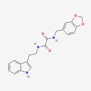 N-(1,3-benzodioxol-5-ylmethyl)-N'-[2-(1H-indol-3-yl)ethyl]ethanediamide