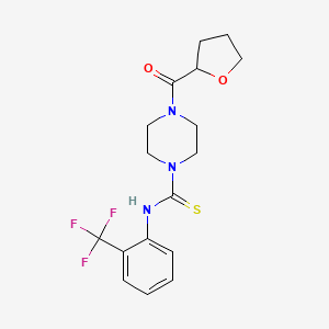 4-(tetrahydrofuran-2-ylcarbonyl)-N-[2-(trifluoromethyl)phenyl]piperazine-1-carbothioamide