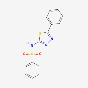 molecular formula C14H11N3O2S2 B4122282 N-(5-phenyl-1,3,4-thiadiazol-2-yl)benzenesulfonamide 