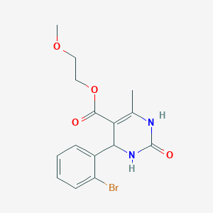molecular formula C15H17BrN2O4 B412231 2-Methoxyethyl 4-(2-bromophenyl)-6-methyl-2-oxo-1,2,3,4-tetrahydropyrimidine-5-carboxylate 