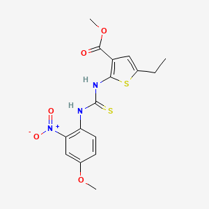 methyl 5-ethyl-2-({[(4-methoxy-2-nitrophenyl)amino]carbonothioyl}amino)-3-thiophenecarboxylate