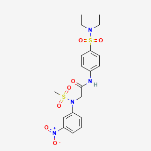 N~1~-{4-[(diethylamino)sulfonyl]phenyl}-N~2~-(methylsulfonyl)-N~2~-(3-nitrophenyl)glycinamide