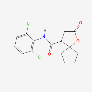 N-(2,6-dichlorophenyl)-2-oxo-1-oxaspiro[4.4]nonane-4-carboxamide