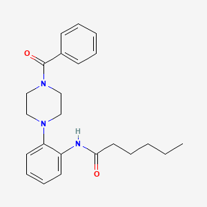 N-[2-(4-benzoylpiperazin-1-yl)phenyl]hexanamide